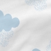 Τοποθετημένο φύλλο HappyFriday BASIC KIDS Μπλε Λευκό 70 x 140 x 14 cm Σύννεφα