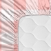Τοποθετημένο φύλλο HappyFriday BASIC KIDS Λευκό Ροζ 70 x 140 x 14 cm