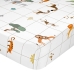 Lenzuolo con angoli HappyFriday Mini savanna Bianco Multicolore 70 x 140 x 14 cm