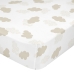 bundplastik HappyFriday BASIC KIDS Hvid Beige 70 x 140 x 14 cm Skyer