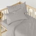 Fitted sheet HappyFriday BASIC KIDS Grey 70 x 140 x 14 cm