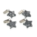 Pinza Sujeta Manteles Versa Metal Plástico Aleación de Zinc 7 x 3 cm Estrella 4 Piezas