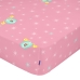 Fitted sheet HappyFriday MR FOX Multicolour Pink 60 x 120 x 14 cm