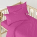 Drap housse HappyFriday BASIC KIDS Fuchsia 60 x 120 x 14 cm