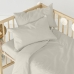 Drap housse HappyFriday BASIC KIDS Beige 60 x 120 x 14 cm