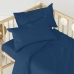 Fitted sheet HappyFriday BASIC KIDS Navy Blue 60 x 120 x 14 cm