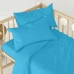 Drap housse HappyFriday BASIC KIDS Turquoise 60 x 120 x 14 cm