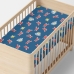 Drap housse HappyFriday LE PETIT PRINCE Multicouleur Bleu foncé 60 x 120 x 14 cm Avion