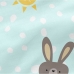 Fitted sheet HappyFriday MOSHI MOSHI Blue Multicolour 60 x 120 x 14 cm Rabbit