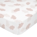 Fitted sheet HappyFriday BASIC KIDS Pink 60 x 120 x 14 cm Clouds