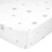 Prostěradlo HappyFriday BASIC KIDS Bílý Šedý 60 x 120 x 14 cm Hvězdy