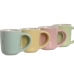 Set de Căni de Cafea Home ESPRIT Galben Albastru Verde Roz Porțelan 90 ml 4 Piese