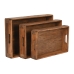 Set of trays Home ESPRIT Natural Fir wood 56 x 38 x 10 cm (3 Pieces)