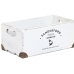 Juego de Cajas Decorativas Home ESPRIT Sanderford Blanco Madera de abeto 35 x 22 x 15 cm (5 Piezas)