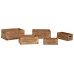 Κουτιά αποθήκευσης Home ESPRIT Καφέ Μέταλλο ξύλο ελάτου 35 x 22 x 15 cm 5 Τεμάχια