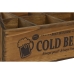 Caisse Home ESPRIT Cold Beer Marron Métal Bois d'épicéa 6 bouteilles 27 x 19 x 26 cm