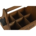 Caja Home ESPRIT Cold Beer Marrón Metal Madera de abeto 6 botellas 27 x 19 x 26 cm