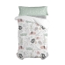 Fitted sheet HappyFriday MOSHI MOSHI Grey Multicolour 90 x 200 x 32 cm animals