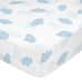 Spodná plachta HappyFriday BASIC KIDS Modrá 105 cm posteľ