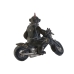 Decoratieve figuren Home ESPRIT Donker grijs Motorrijder 24 x 15 x 29 cm (2 Stuks)