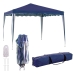 Pergola Gazebo Steel 300 x 300 x 250 cm Blue