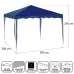 Pérgola Acero 300 x 300 x 250 cm Azul