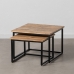 Set of 2 tables Black Natural 60 x 60 x 42 cm (2 Units)