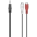 Audio Jack Kabel za 2 RCA Hama 00205185 0,1 m Crna