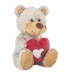 Peluche Bege Urso Coração 22 cm