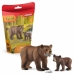 Figur Schleich 42473 Maman grizzly avec ourson Plast