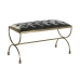 Banca Piedi Letto DKD Home Decor 90 x 38 x 52 cm Dorato Metallo Verde Metallizzato