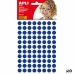 Stickers Apli 6 Vellen Blauw Cirkelvormig (10 Stuks)