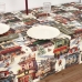 Dėmėms atspari derva dengta staltiesė Belum Christmas City 200 x 140 cm