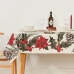 Mantel resinado antimanchas Belum Christmas Flowers Blanco Marrón Rojo Verde 150 x 150 cm