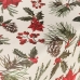 Mantel resinado antimanchas Belum Christmas Flowers Rojo Verde Natural 150 x 150 cm