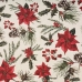 Fleckenabweisende geharzte Tischdecke Belum Christmas Flowers Rot grün natürlich 150 x 150 cm