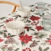 Stain-proof resined tablecloth Belum Christmas Flowers Red Green Natural 200 x 150 cm