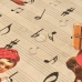 Fleckenabweisende geharzte Tischdecke Belum Christmas Sheet Music 140 x 140 cm