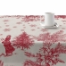 Fleckenabweisende geharzte Tischdecke Belum Christmas Toile Rot Leinen 140 x 140 cm