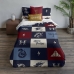 Housse de Couette Harry Potter Hogwarts Multicouleur 175 Fils 180 x 220 cm Lit 1 persone