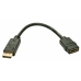 Adaptor DisplayPort la HDMI LINDY 41005 Negru 15 cm