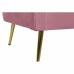 Sofá DKD Home Decor Cor de Rosa Metal Poliéster Esponja Madeira MDF (140 x 77 x 81 cm)