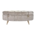 Banc de coffre DKD Home Decor Beige Métal Polyester (125 x 55 x 53 cm)