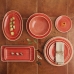 Snack tray Ariane Terra Red Ceramic Ø 26 cm (12 Units)