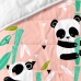 Bedspread (quilt) HappyFriday Moshi Moshi Pink 100 x 130 cm Panda bear