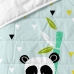 Colcha HappyFriday Moshi Moshi Azul 100 x 130 cm Urso Panda