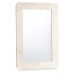 Miroir mural Blanc Marron Bois de manguier Courbe 90 x 60 x 2 cm