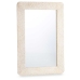 Wall mirror 36 White Brown Sheets 90 x 60 x 2 cm Rectangular