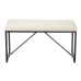 Panca Bianco Metallo Stoffa 81 x 42 x 38 cm