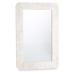 Nástěnné zrcadlo Bílý Kaštanová mangové dřevo Pruhy 90 x 60 x 2 cm